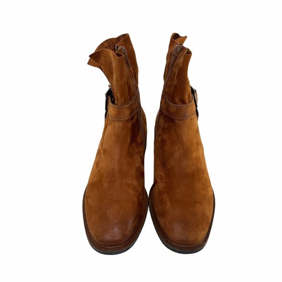 Paul Green Brown Ankle Boots with Buckle, Zipper, 9755-017 Size UK 3 (US 5.5) - Picture 3 of 7